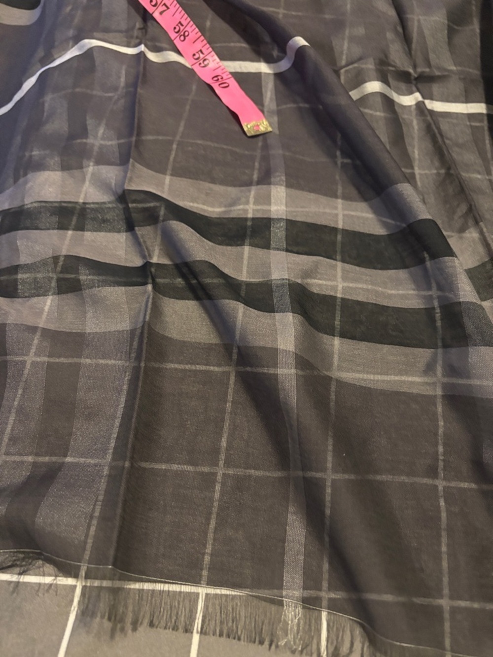 Classic Black & Gray Plaid Scarf - Women Accessories Scarves & Wraps - Picture 5 of 7